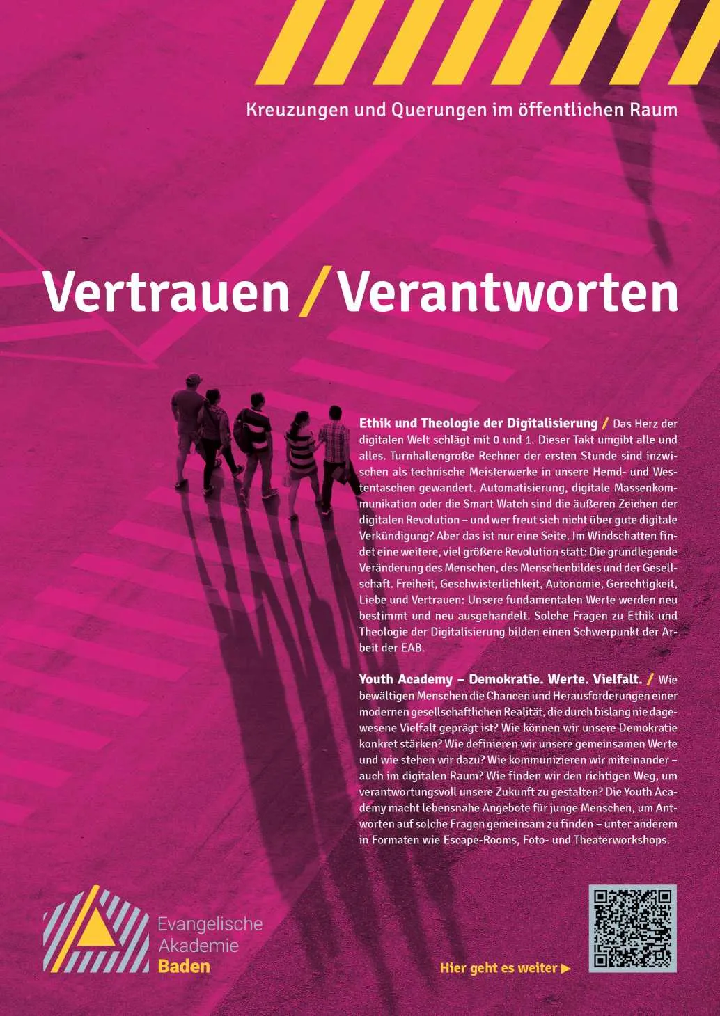 rotes Plakat Vertrauen / Verantworten